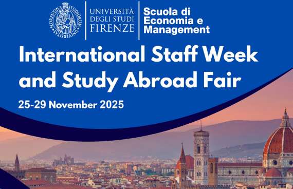 The School of Economics and Management in Florence is hosting its 2nd International Staff Week from 24–28 November 2025.
